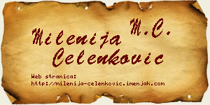 Milenija Čelenković vizit kartica
